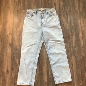 A&F ultra high rise ankle straight